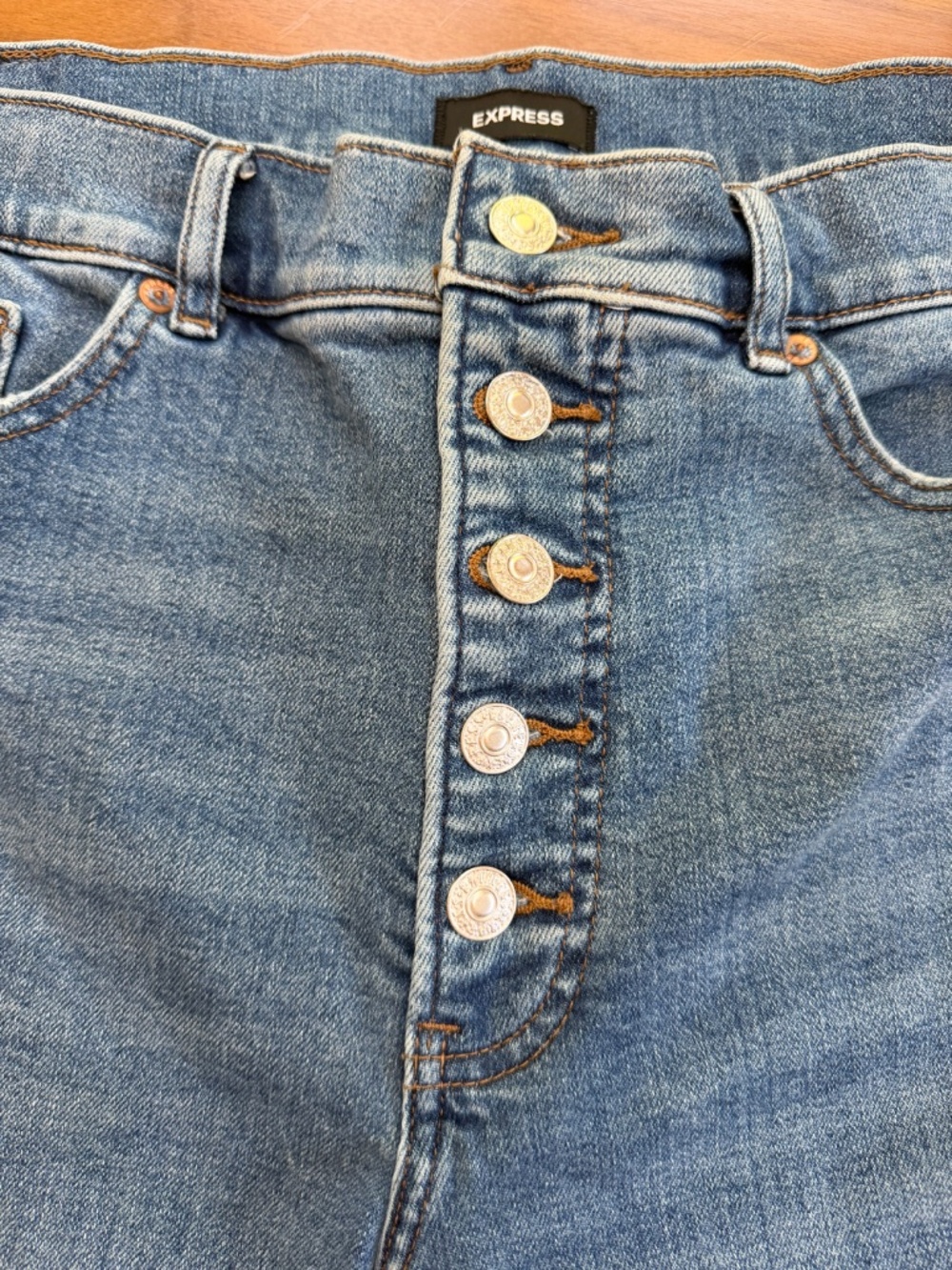 👖 Express High Rise Button-Fly Wide Leg Jeans 👖 - Picture 2 of 5